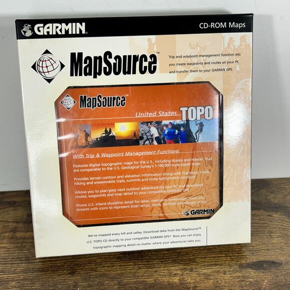 Garmin MapSource USA Topo CDs Version 3.02 Trip & Waypoint Management - Picture 1 of 9